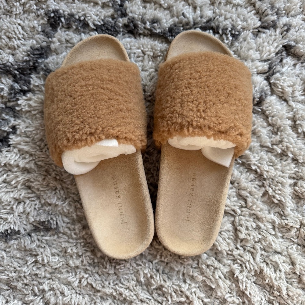 Jenni Kayne Shearling Slide Sandal - brand new